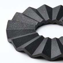 ELDSTJÄRT حامل قدر، طقم من 2., دائري/أسود أسود-أزرق, 19 سم