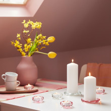 BLADFÅGEL حامل شمعة صغيرة, زجاج شفاف, 3 سم