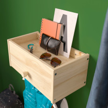 RAGGBERG رف معاطف مع رف, صنوبر, 40x21x17 سم