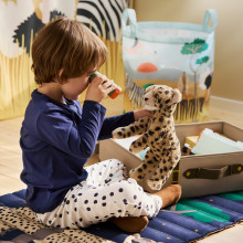 SANDLÖPARE دُمية طرية, شبل الفهد/بيج, 24 سم