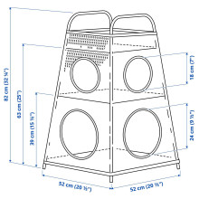 TIGERFINK خزانة بحجيرات, بيج/برتقالي
