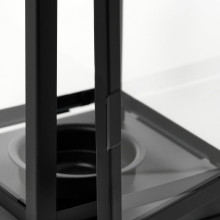 BORRBY فانوس للشموع الصغيرة, داخلي/خارجي أسود, 20 سم