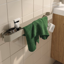 FLORSJÖN علاقة مناشف, بيج, 62 سم