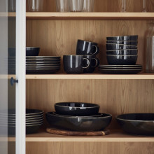 GLADELIG صحن, رمادي غامق, 25 سم