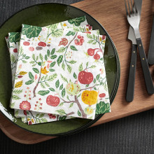 HAVSBRAXEN مناديل ورقية, نقش عدة ألوان, 33x33 سم