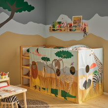 KURA ستارة تخت, متعدد الالوان/الحيوانات في السافانا