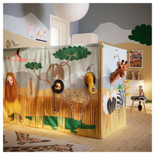 KURA ستارة تخت, متعدد الالوان/الحيوانات في السافانا