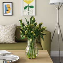 PÅSKÖTRÄD مزهرية, زجاج/بني فاتح, 20 سم