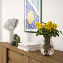 PÅSKÖTRÄD مزهرية, زجاج/بني فاتح, 20 سم