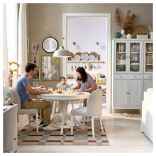 ROSENTORP طاولة قابلة للتمديد, أبيض, 110/155 سم