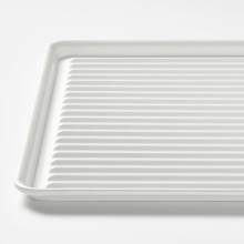 VÄLVÅRDAD منصة تجفيف صحون, أبيض/مجلفن, 52x35 سم