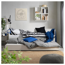 VIHALS هيكل تخت نهاري مع تخت متحرك, أبيض, 80x200 سم